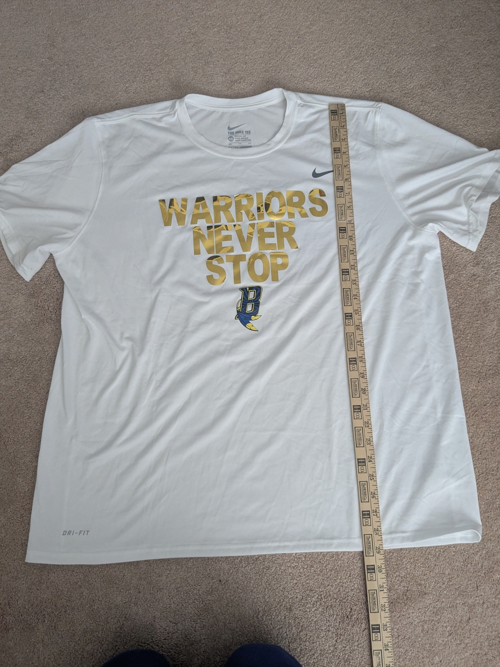 Nike Warriors Never Stop White Dri-FIT Men's Tee